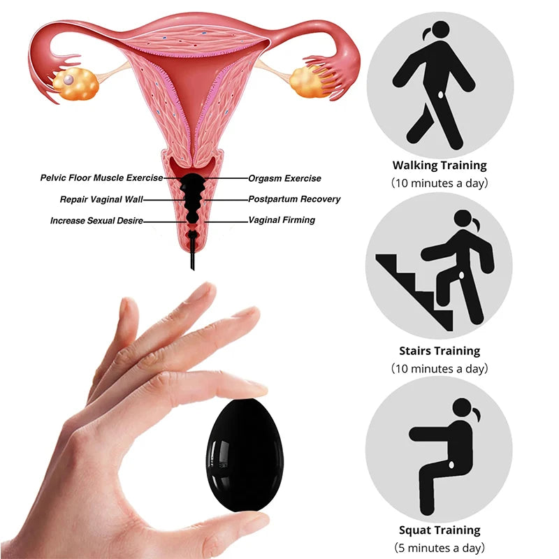 Drilled Yoni Eggs Jade Balls Kegel Exercise For Women Muscle Training Safer And Healthier Natural Vaginal Massage Jade Eggs