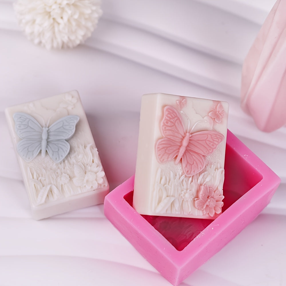 Handmade Soap Using Silicone Molds for Butterfly-Shaped Grass Blocks, Three-Dimensional Scented Candles, And Silicone Molds