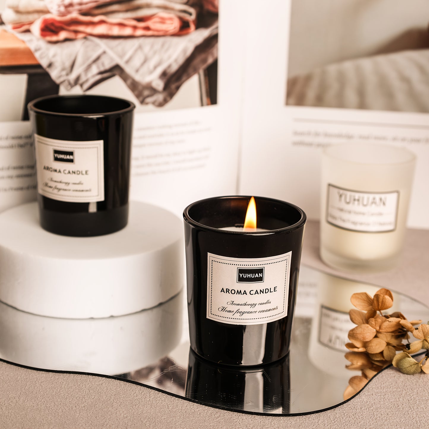 6pcs Total 17Oz. 80 Hour Burning Time with Multiple Fragrance Options, Essential Oil Scented Candles for Indoor Home Use, Soy Wax Scented Cups As a Souvenir. Suitable for Weddings And Birthdays. Anniversary Celebrations, Holi