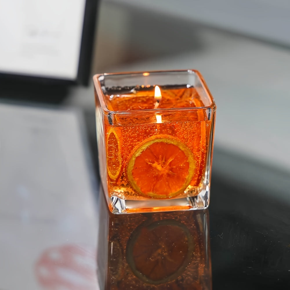 Classic Generous Bottle Advanced Floral Candles, 550G Lavender/rose/orange Scented Candles, True Flower Inlay, Fragrance, Family Perfume Essential, Perfect Birthday Gift