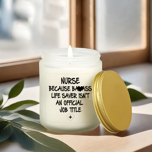 1pc Nurse Gifts for Women Nurse Practitioner Gifts 15.87oz Lavender Scented Candles School Student Nurse Graduation Gift Funny Retirement Bulk Presents Eco-Friendly Long Lasting Natural Soy Max Candle