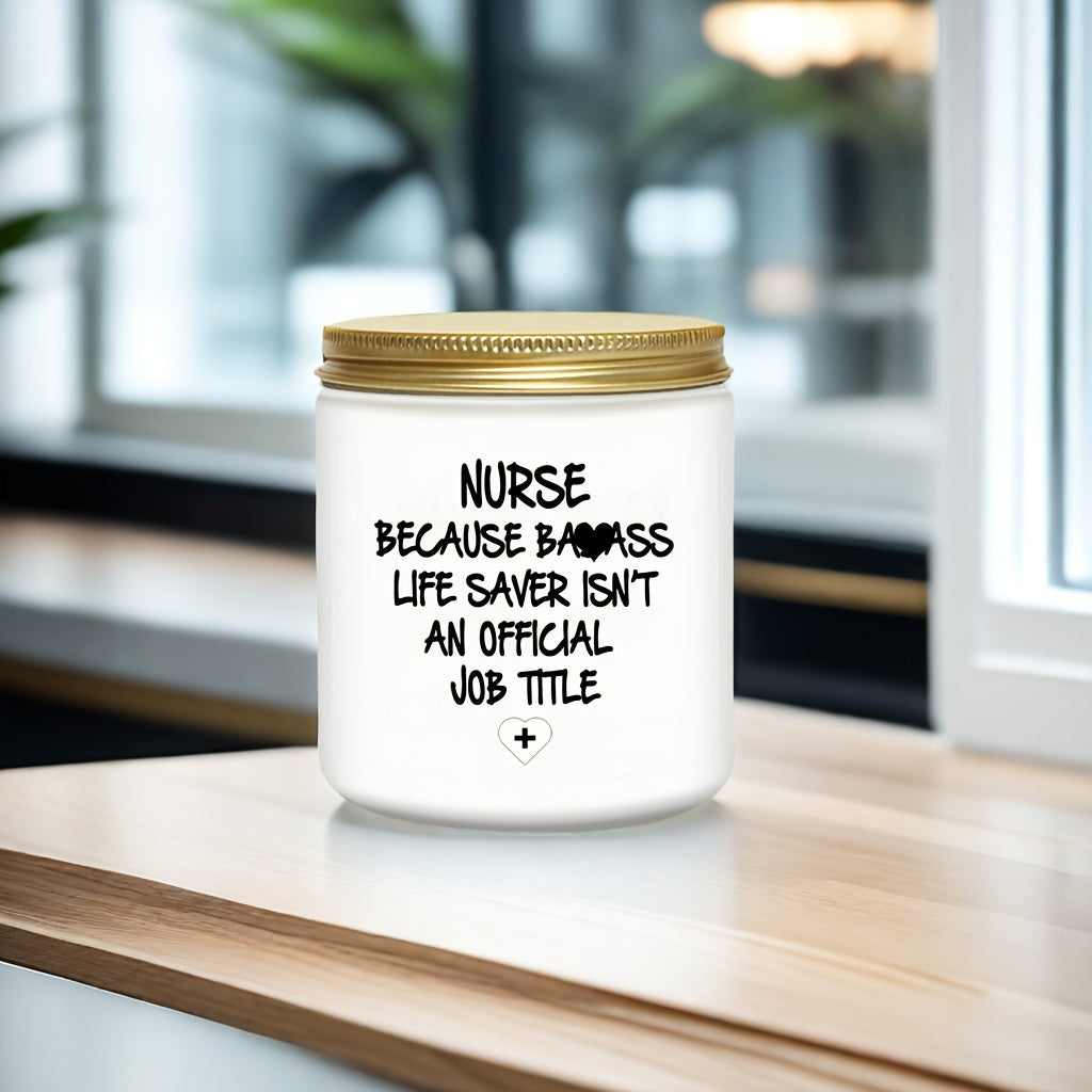 1pc Nurse Gifts for Women Nurse Practitioner Gifts 15.87oz Lavender Scented Candles School Student Nurse Graduation Gift Funny Retirement Bulk Presents Eco-Friendly Long Lasting Natural Soy Max Candle