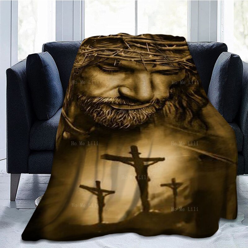 Lion Of Judah God Jesus Religious Christ Spiritual Holy Cross Ultra Soft Flannel Blanket By Ho Me Lili Indoor And Outdoor Use