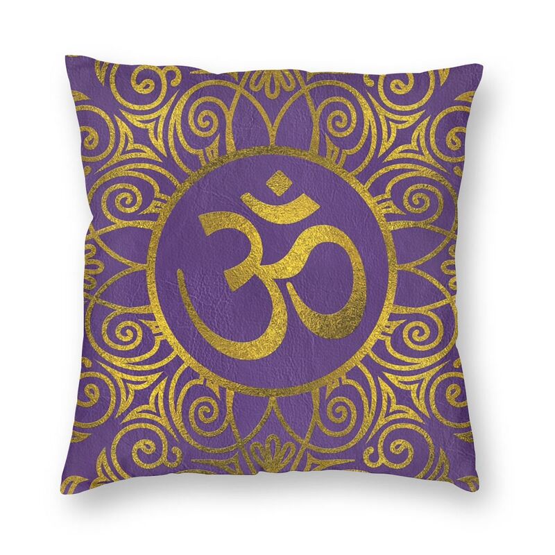 Mandala Om Symbol Cushion Cover Double Side 3D Print Yoga Buddhism Aum Meditation Throw Pillow Case for Living Room Pillowcase