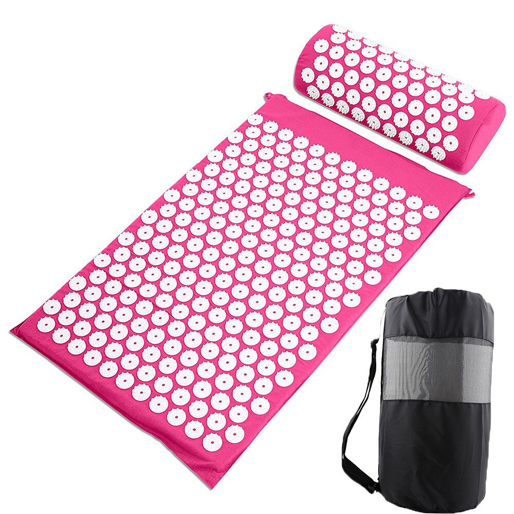 Acupressure Mat Yoga Mat Pillow Meditation Set Massage Mat Relieve Stress Body Pain Fitness Exercise Mats Yoga Massager Cushion