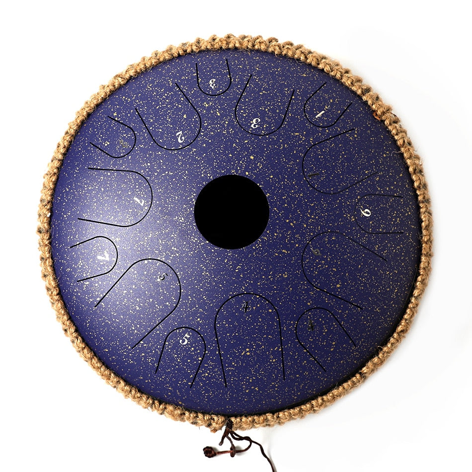 NEW Steel Tongue Drum 14 inch 14 tone  Drum Handheld Tank Drum Percussion Instrument Yoga Meditation Beginner Music Lovers Gift