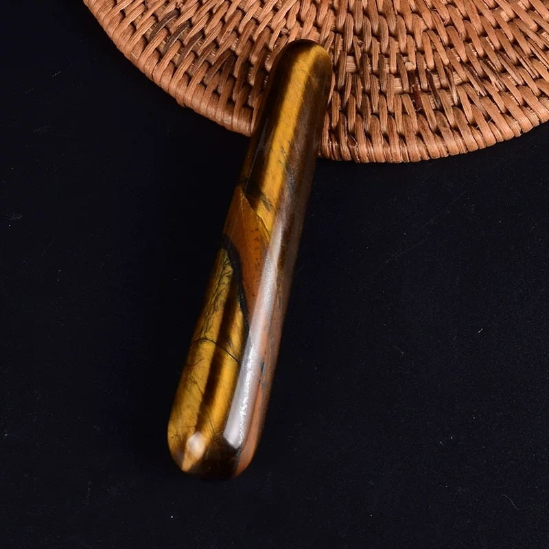 Rose Quartz Yoni Wand Natural White Crystal Massage Wand Obsidian Yoni Stick Natural Stone Body Massage Stick Face Massager Bar