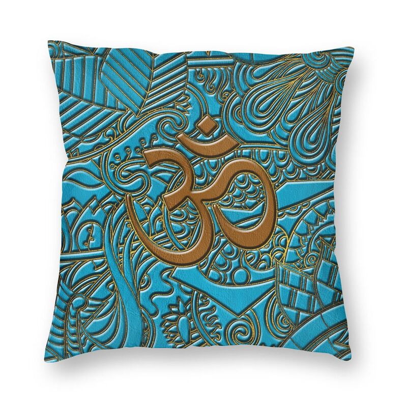 Mandala Om Symbol Cushion Cover Double Side 3D Print Yoga Buddhism Aum Meditation Throw Pillow Case for Living Room Pillowcase