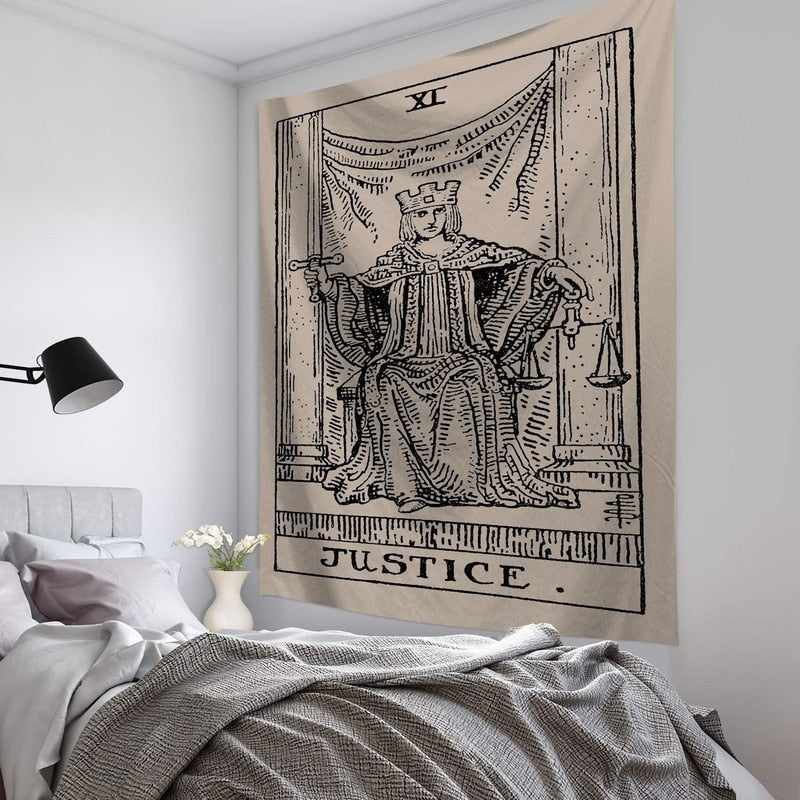 Tarot tapestry wall hanging bedroom wall decoration hanging cloth astrology divination bed cover 95*73cm