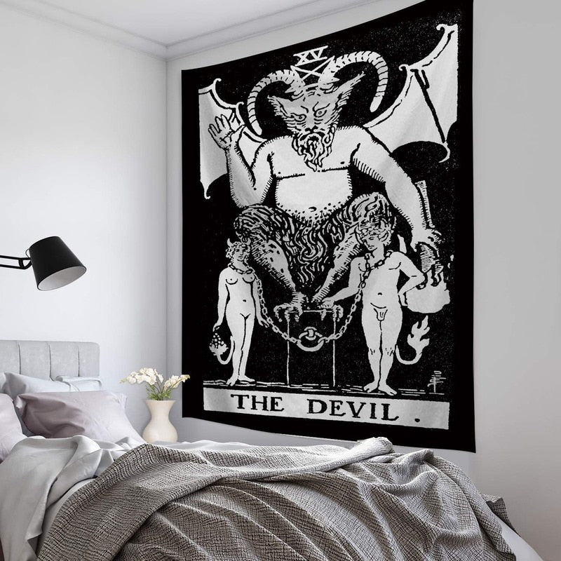 Tarot tapestry wall hanging bedroom wall decoration hanging cloth astrology divination bed cover 95*73cm