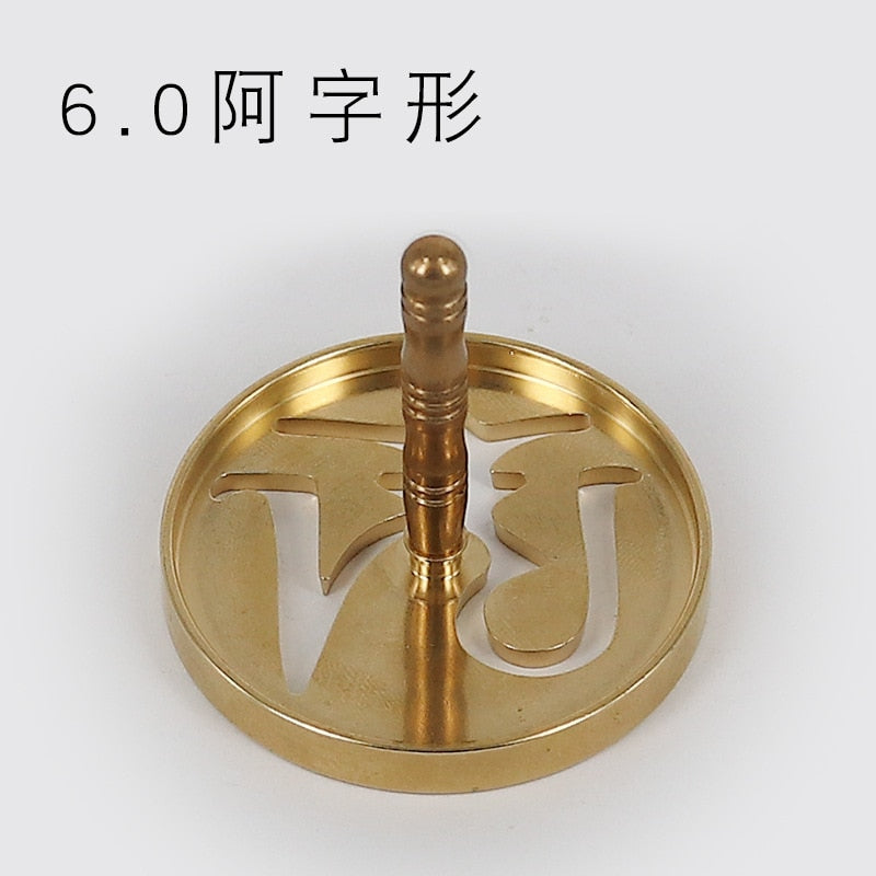craftsman antique copper incense burner pure copperHome decoration household Zen Xuande stove plate sandalwood burner carving
