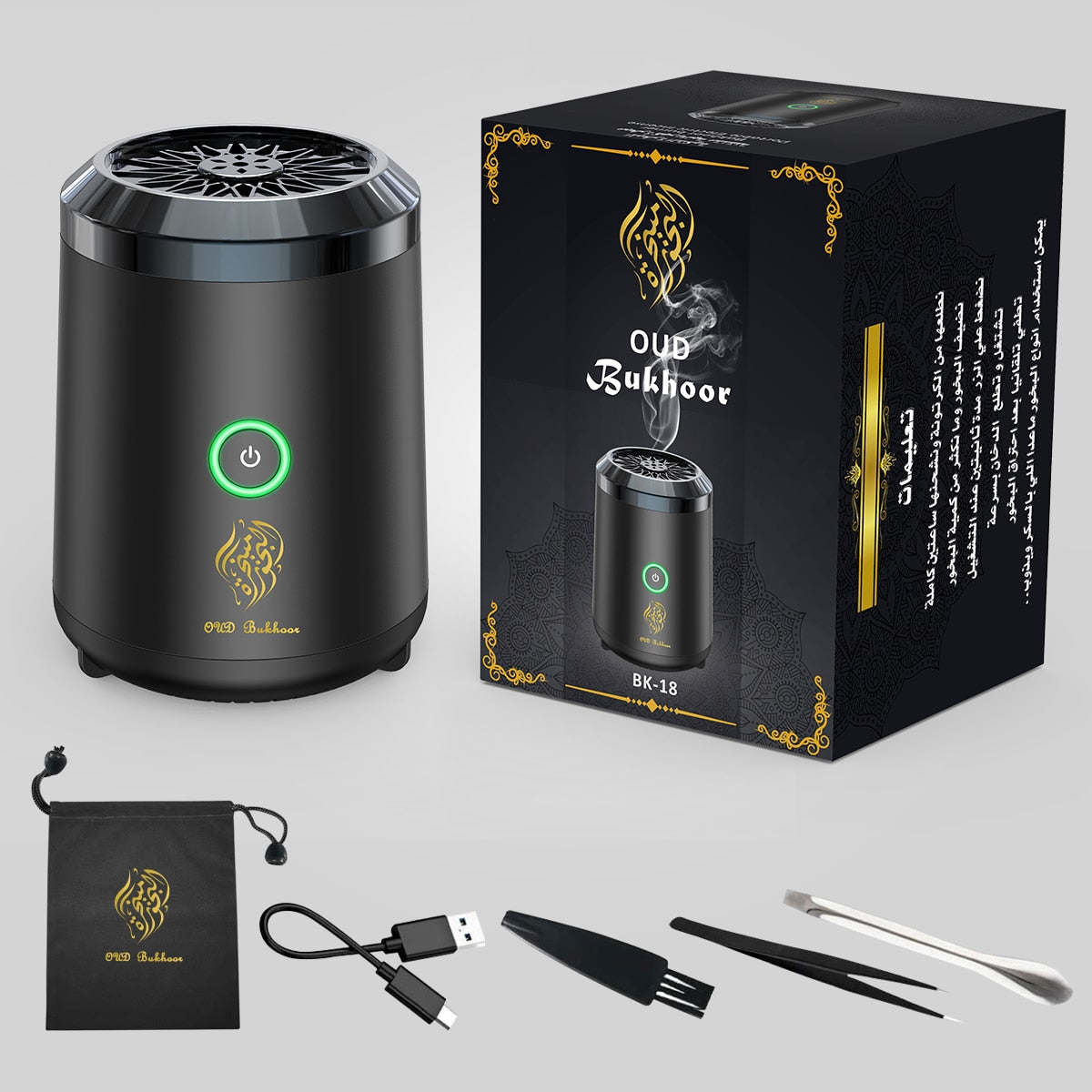 Portable mini Incense Burner Bakhoor Rechargeable USB Aroma Diffuser Electric Arabic Incense Holder Muslim Home Decoration