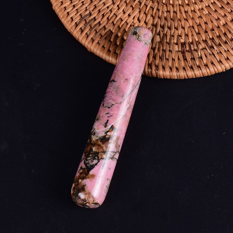 Rose Quartz Yoni Wand Natural White Crystal Massage Wand Obsidian Yoni Stick Natural Stone Body Massage Stick Face Massager Bar