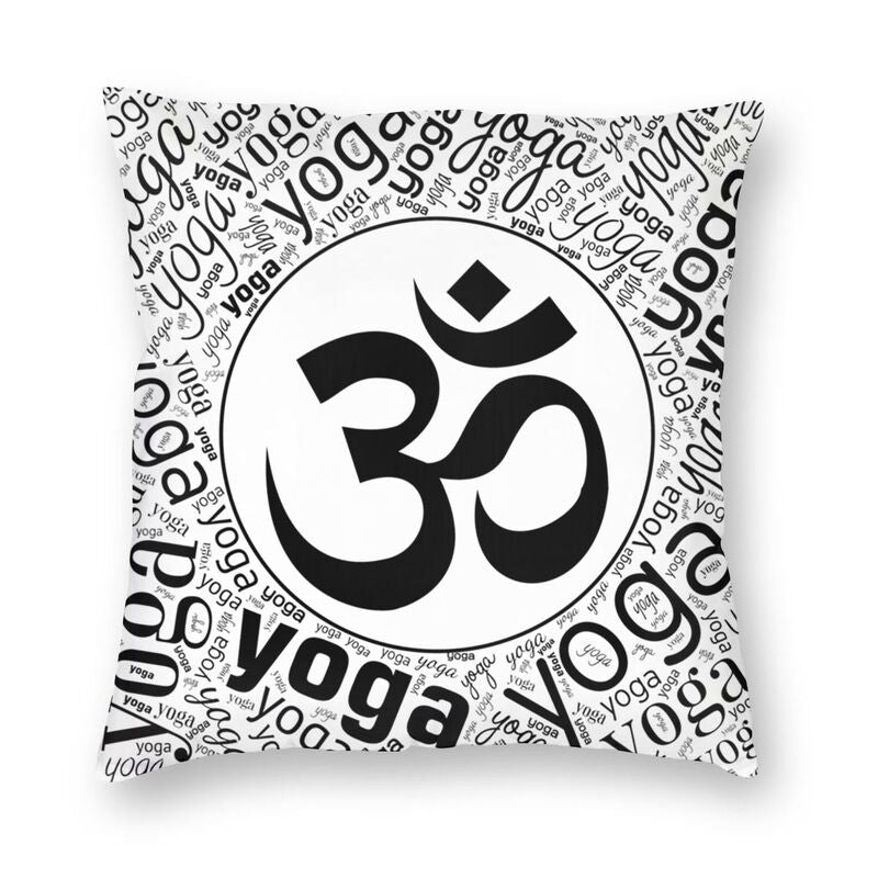 Mandala Om Symbol Cushion Cover Double Side 3D Print Yoga Buddhism Aum Meditation Throw Pillow Case for Living Room Pillowcase