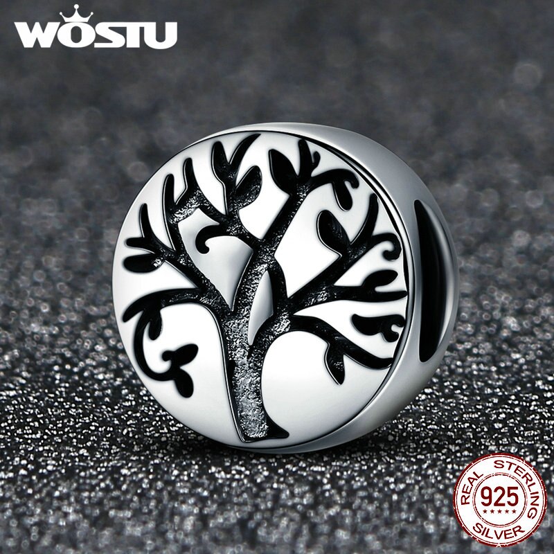 WOSTU Fashion New 100% 925 Sterling Silver Classic Tree of Life Beads fit original WST Charm Bracelets Fine Jewelry CQC430