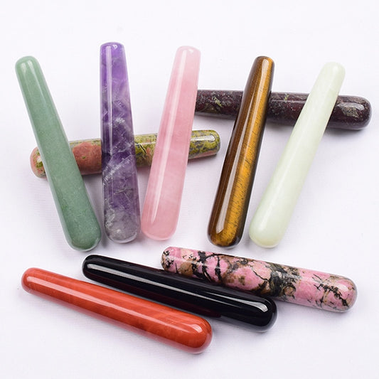 Rose Quartz Yoni Wand Natural White Crystal Massage Wand Obsidian Yoni Stick Natural Stone Body Massage Stick Face Massager Bar