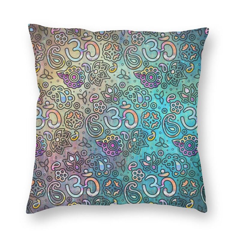 Mandala Om Symbol Cushion Cover Double Side 3D Print Yoga Buddhism Aum Meditation Throw Pillow Case for Living Room Pillowcase