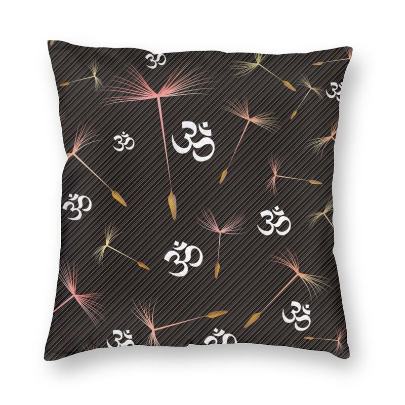 Mandala Om Symbol Cushion Cover Double Side 3D Print Yoga Buddhism Aum Meditation Throw Pillow Case for Living Room Pillowcase