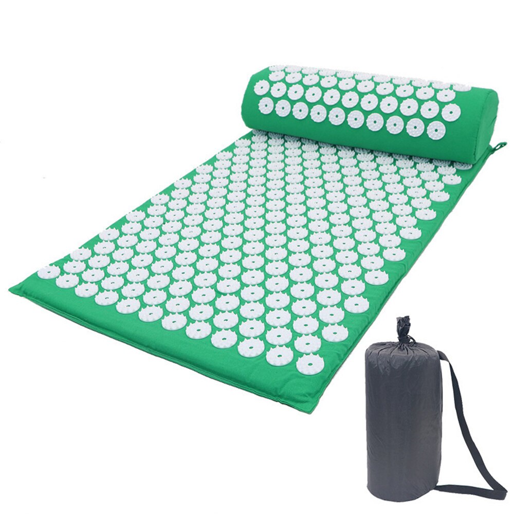 Acupressure Mat Yoga Mat Pillow Meditation Set Massage Mat Relieve Stress Body Pain Fitness Exercise Mats Yoga Massager Cushion