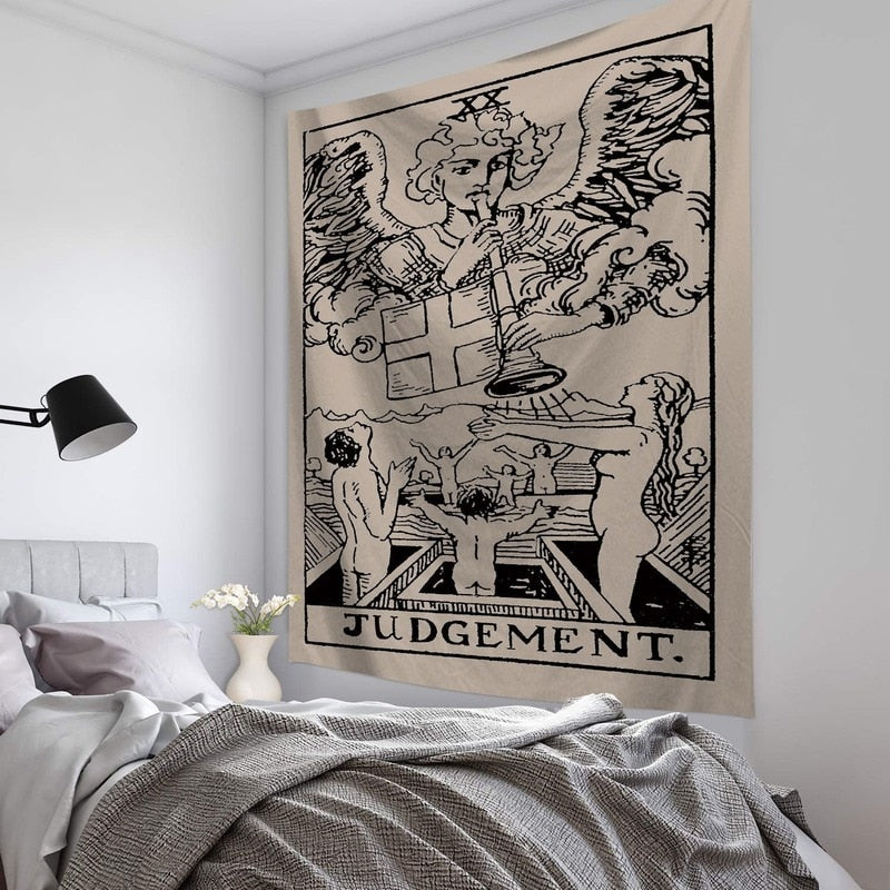 Tarot tapestry wall hanging bedroom wall decoration hanging cloth astrology divination bed cover 95*73cm
