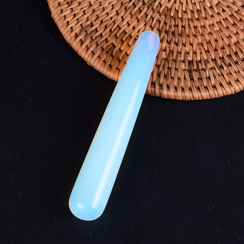Rose Quartz Yoni Wand Natural White Crystal Massage Wand Obsidian Yoni Stick Natural Stone Body Massage Stick Face Massager Bar