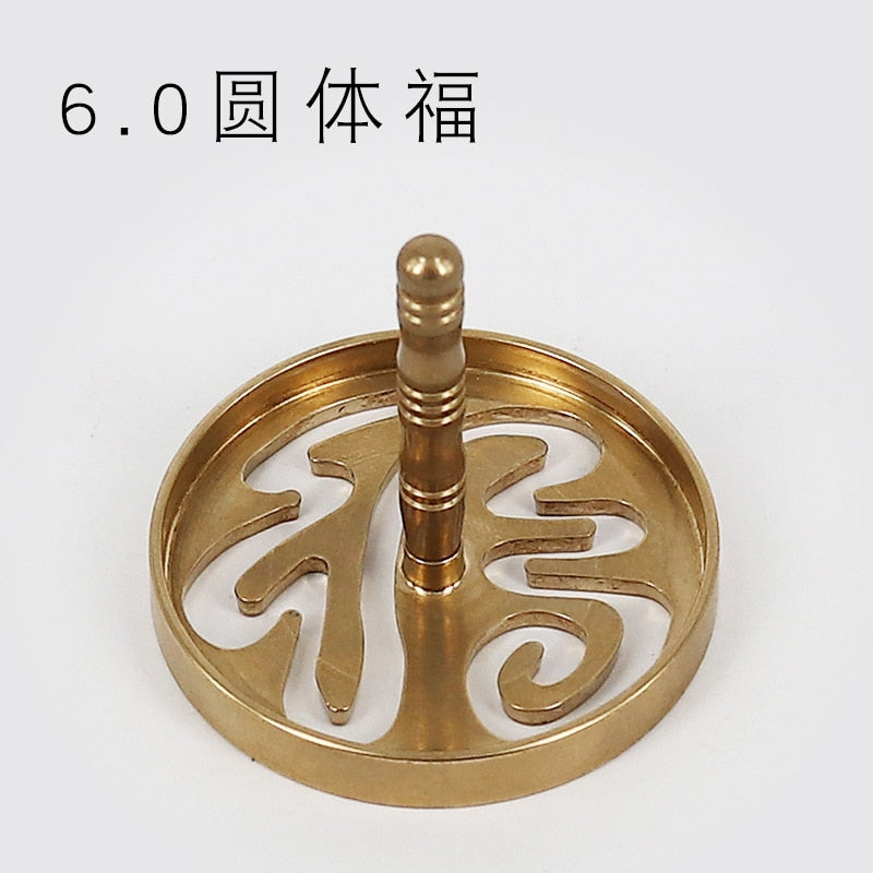 craftsman antique copper incense burner pure copperHome decoration household Zen Xuande stove plate sandalwood burner carving