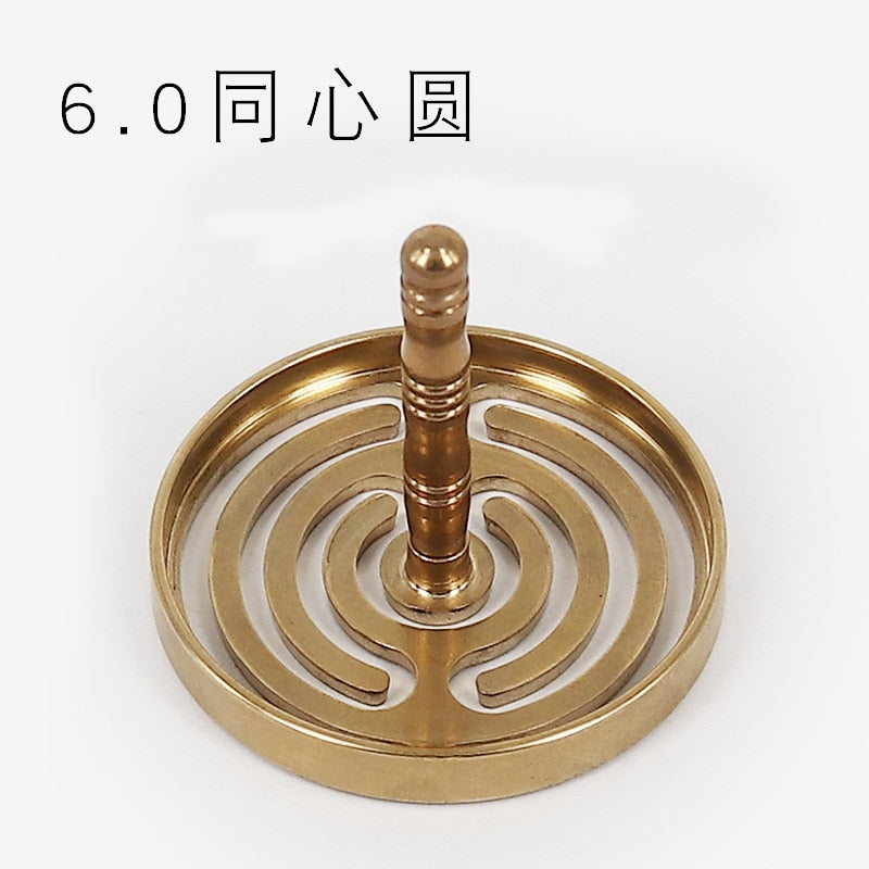 craftsman antique copper incense burner pure copperHome decoration household Zen Xuande stove plate sandalwood burner carving