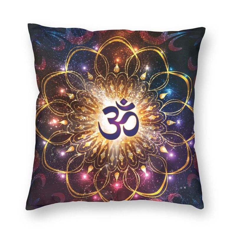 Mandala Om Symbol Cushion Cover Double Side 3D Print Yoga Buddhism Aum Meditation Throw Pillow Case for Living Room Pillowcase