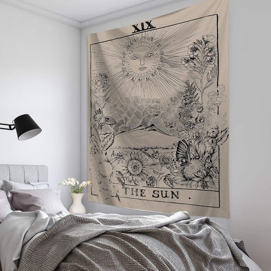 Tarot tapestry wall hanging bedroom wall decoration hanging cloth astrology divination bed cover 95*73cm