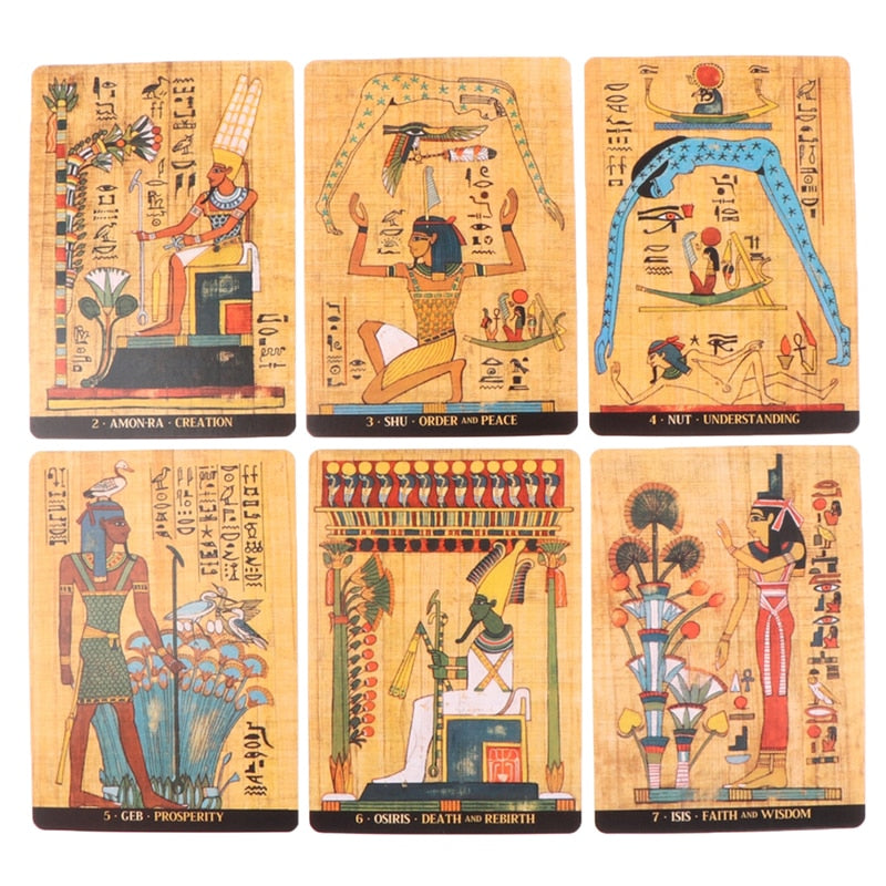 Egyptian Gods Oracle Cards Tarot Prophecy Divination Deck Family Party Board Game Fate Card Fortune Telling Game