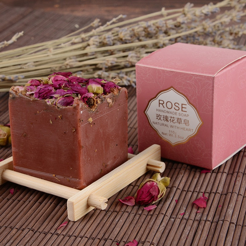 Dry Flower Essential Oil Soap Face Hand Nourishing Skin Care Cleansing Handmade Soap Bath Soap Natural Herbal Soap