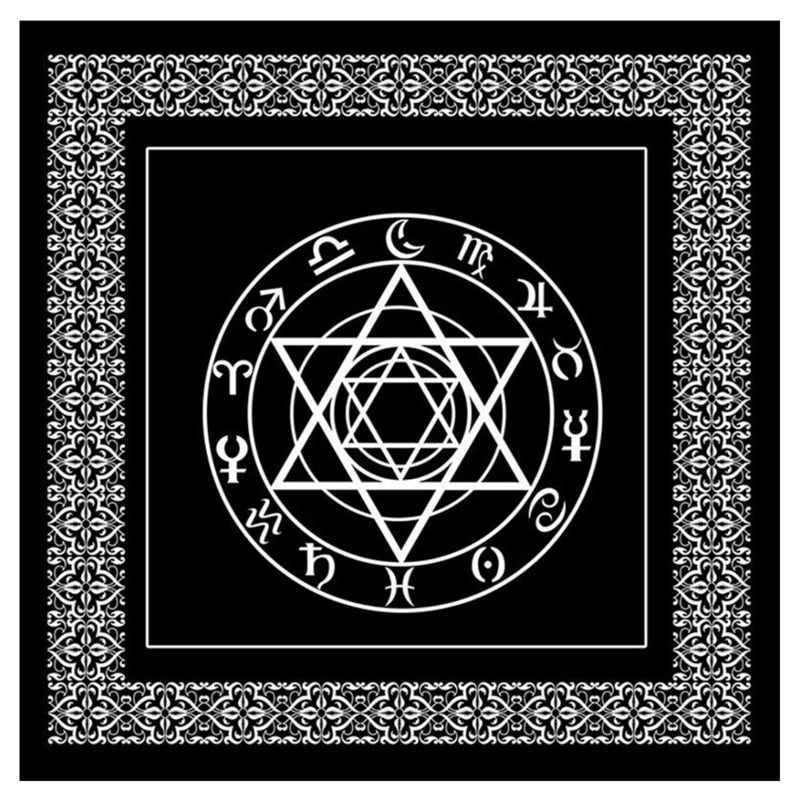 Tarot Table Altar Cloth Metaphysical Board Game Mat Square Pendulum Divination Altar Tablecloth Board Game Card Pad