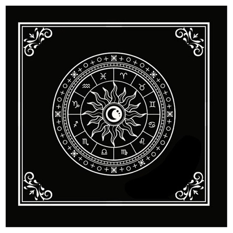 Tarot Table Altar Cloth Metaphysical Board Game Mat Square Pendulum Divination Altar Tablecloth Board Game Card Pad