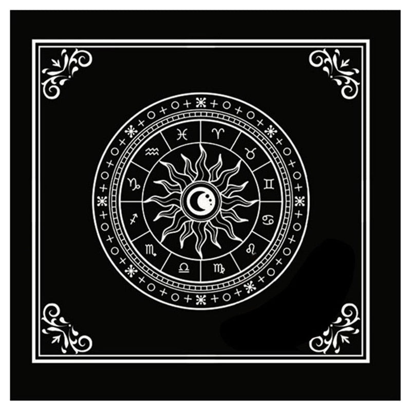 Tarot Table Altar Cloth Metaphysical Board Game Mat Square Pendulum Divination Altar Tablecloth Board Game Card Pad