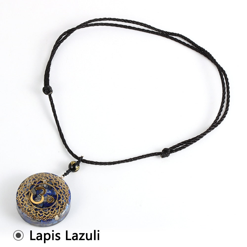 Energy Generator Orgone Amulet 7 Chakras Pendant Necklace Orgonite Meditation Balance EMF Protection Sweater Chain Jewelry