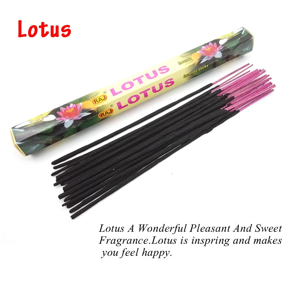 1 Box Incense Sticks White Sage Indian Flavor Incenses for Home Bedroom Meditation Yoga Fresh Air Scent Aroma Lavender Fragrance