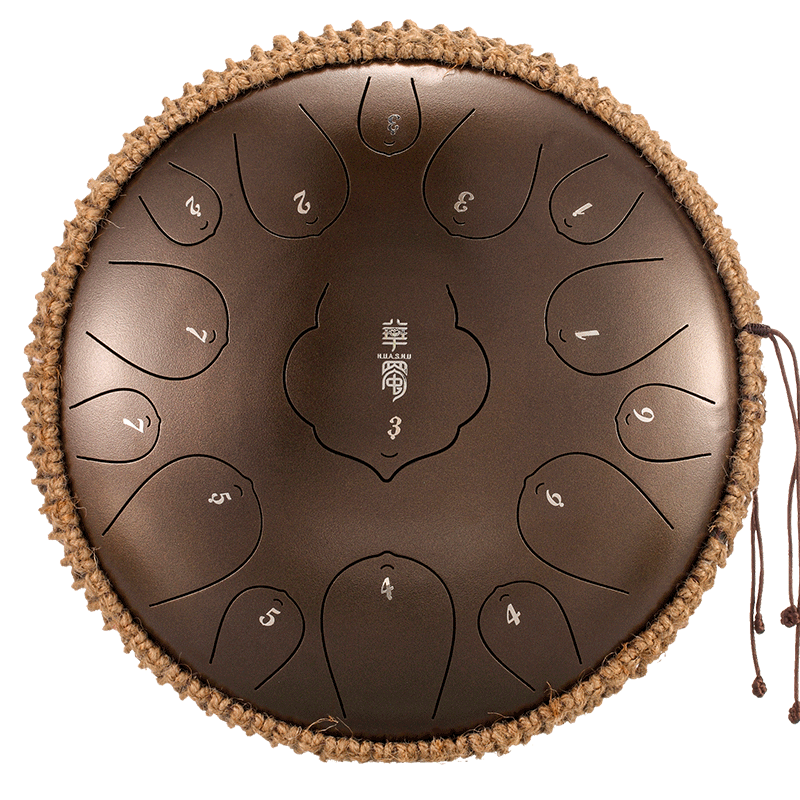 Steel Tongue Drum 13 Inch 15 Tones D Key Tank Drum Tamborine Yoga Meditation Percuss Music Instrument Children's Day Gifts