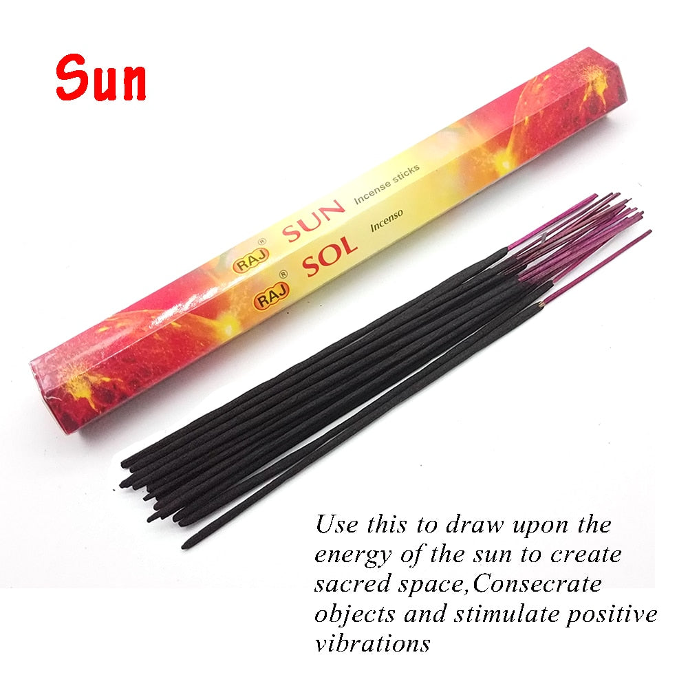 1 Box Incense Sticks White Sage Indian Flavor Incenses for Home Bedroom Meditation Yoga Fresh Air Scent Aroma Lavender Fragrance