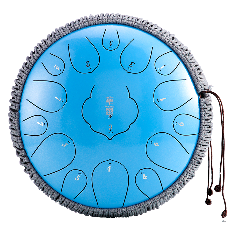 Steel Tongue Drum 13 Inch 15 Tones D Key Tank Drum Tamborine Yoga Meditation Percuss Music Instrument Children's Day Gifts