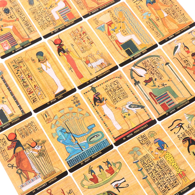 Egyptian Gods Oracle Cards Tarot Prophecy Divination Deck Family Party Board Game Fate Card Fortune Telling Game