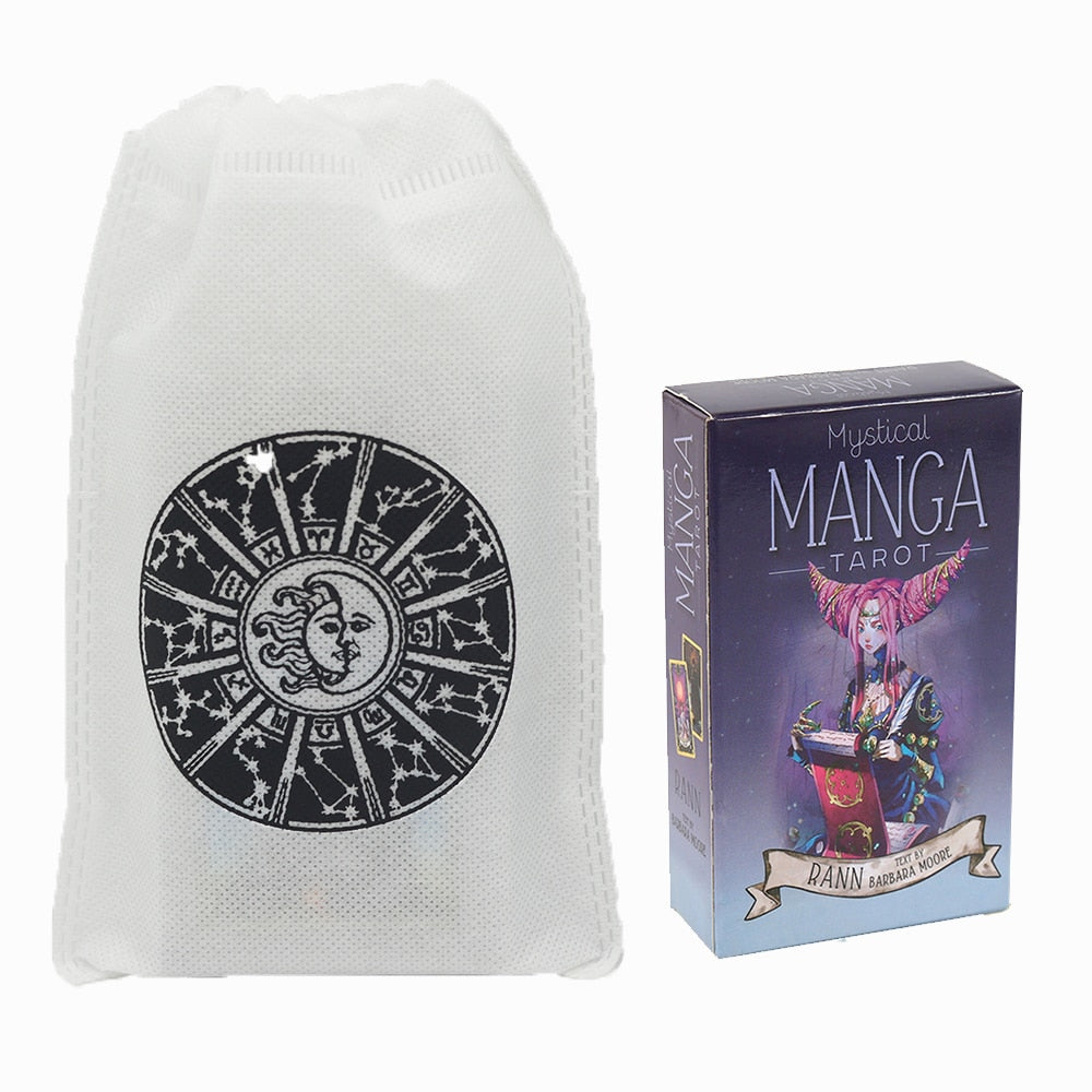 Tarot oracle card mysterious divination comics Tarot card female girl card game board game English playing cards with PDF guide