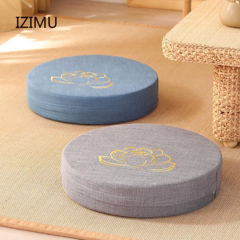 IZIMU 40X6CM Yoga Meditate PEP Hard Texture Meditation Cushion Backrest Pillow Japanese Tatami Mat Removable and Washable