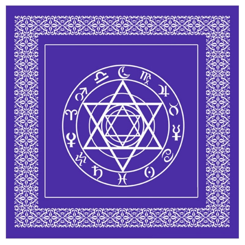 Tarot Table Altar Cloth Metaphysical Board Game Mat Square Pendulum Divination Altar Tablecloth Board Game Card Pad