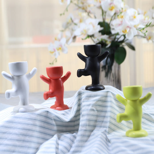 Human-shaped Ceramic Flower Pot Creative Flower Pot  Vase Ceramic Crafts Plant Pot Home Ornaments Decoration
