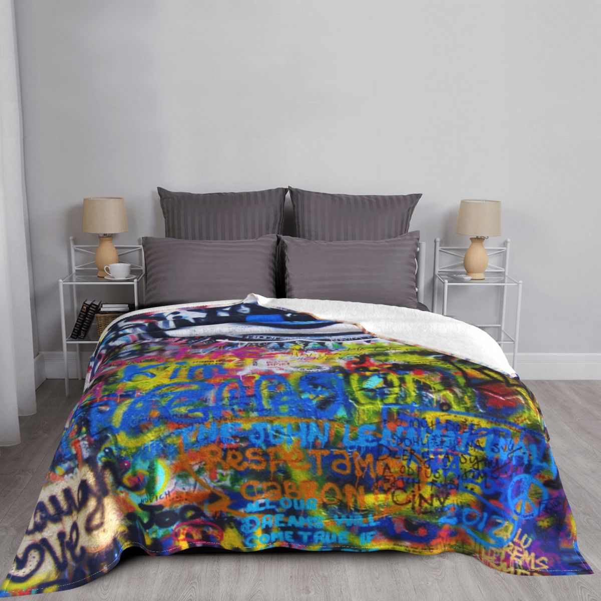 Evil Eye Plaid Blanket Sofa Cover Fleece Summer Turkish Nazar Spiritual Art Ultra-Soft Throw Blankets for Bedding Bedroom Quilt