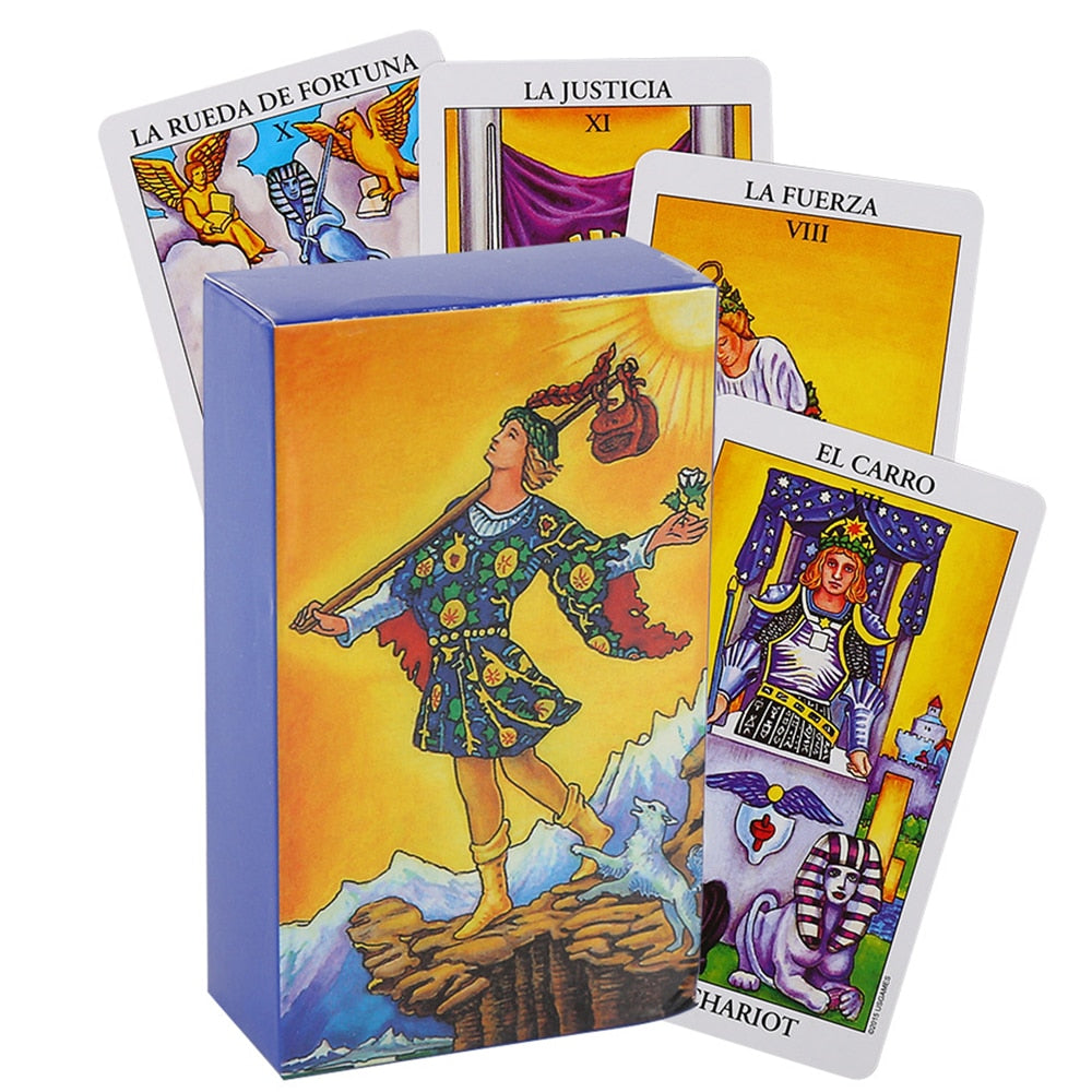 Tarot oracle card mysterious divination comics Tarot card female girl card game board game English playing cards with PDF guide