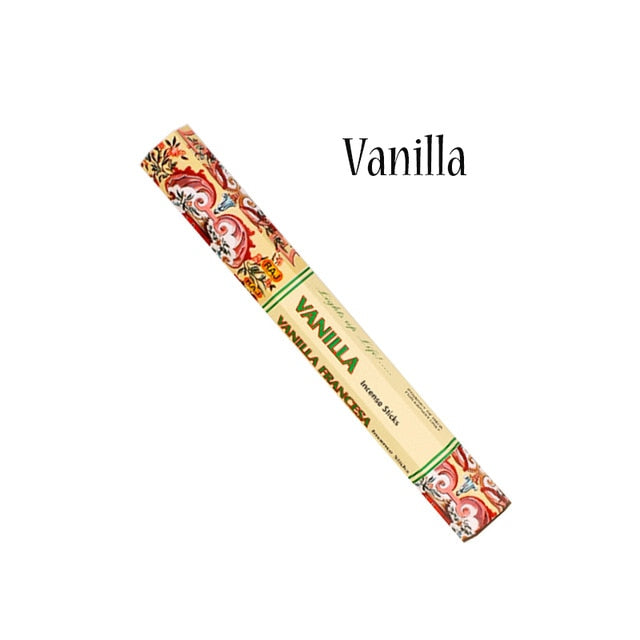 White Sage India Stick Incense Handmade Natural Meditation Sandalwood Frankincense Yoga Incense Flower Scent Tibetal 1box