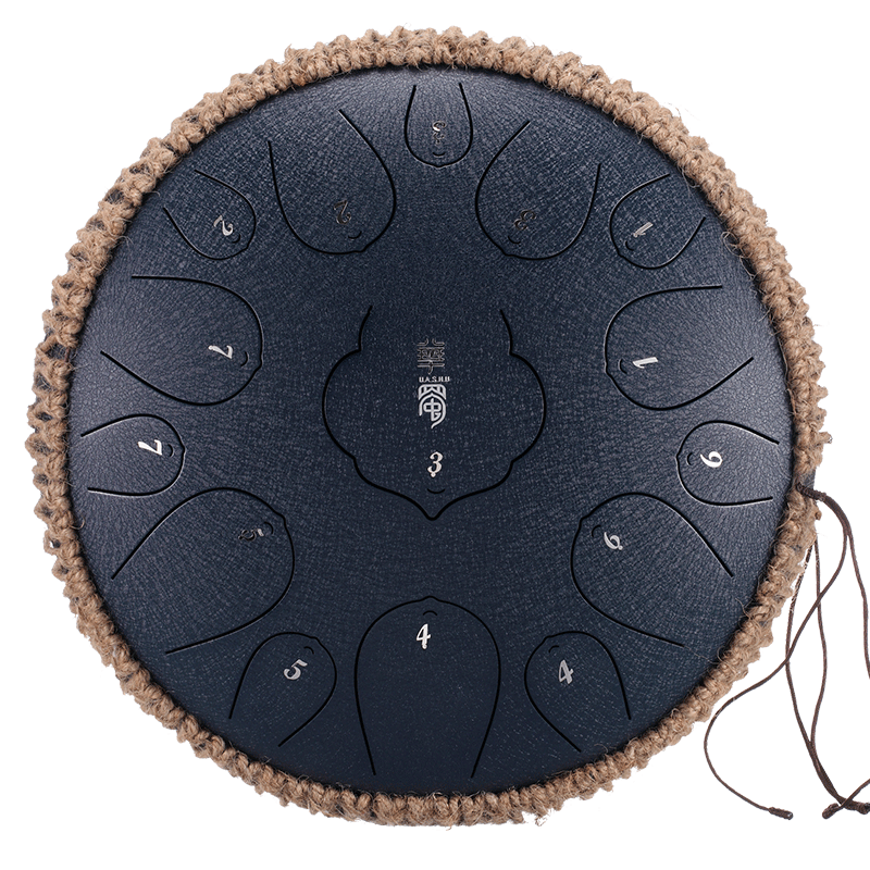 Steel Tongue Drum 13 Inch 15 Tones D Key Tank Drum Tamborine Yoga Meditation Percuss Music Instrument Children's Day Gifts