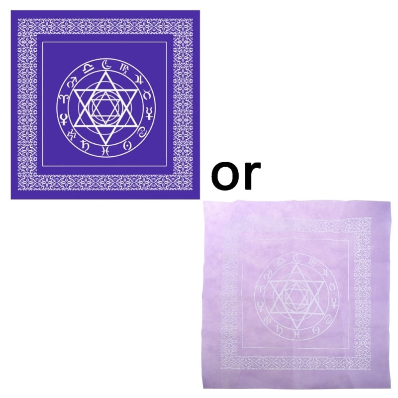 Tarot Table Altar Cloth Metaphysical Board Game Mat Square Pendulum Divination Altar Tablecloth Board Game Card Pad