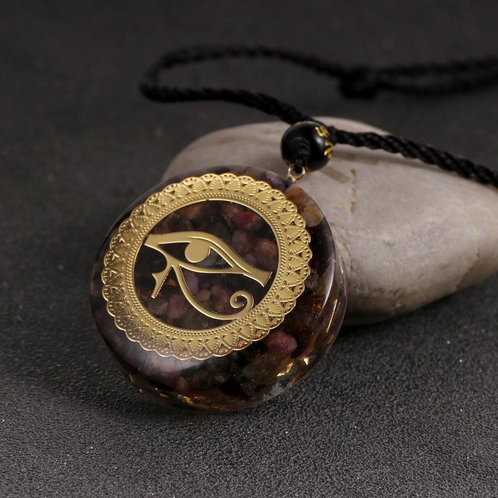 Energy Generator Orgone Amulet 7 Chakras Pendant Necklace Orgonite Meditation Balance EMF Protection Sweater Chain Jewelry